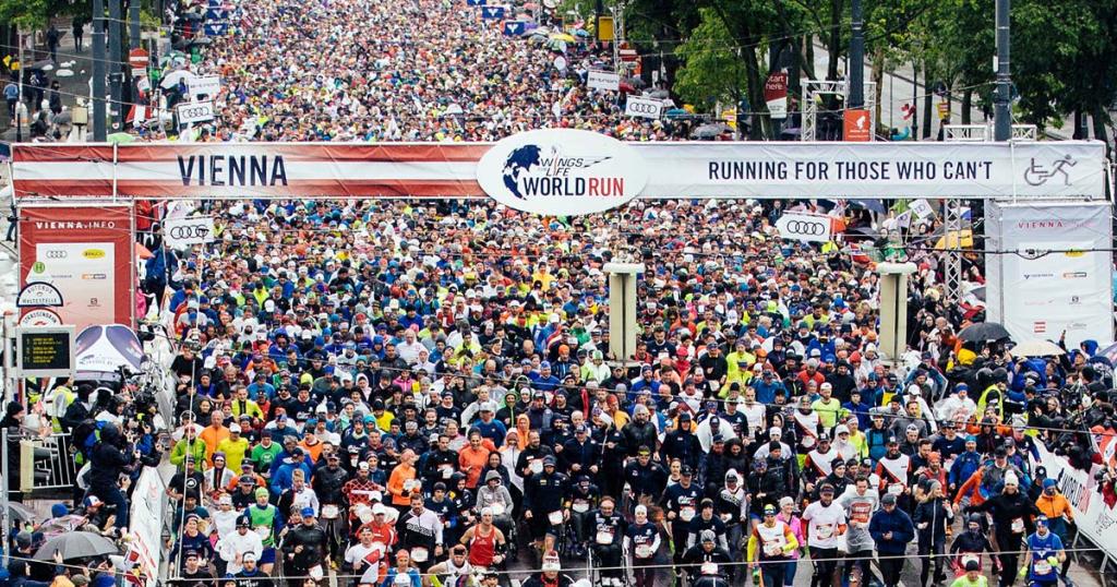 wingsfor life world run start beim rathausplatz